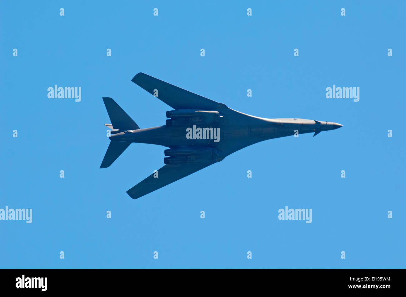 The B-1B, Lancer flies at the Chicago air show Stock Photo