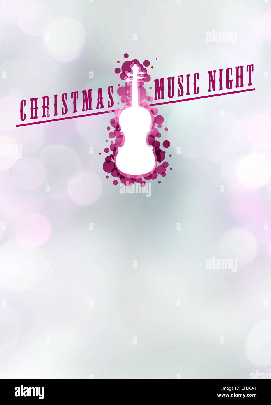Advent or christmas concert invitation poster or flyer background with empty space Stock Photo