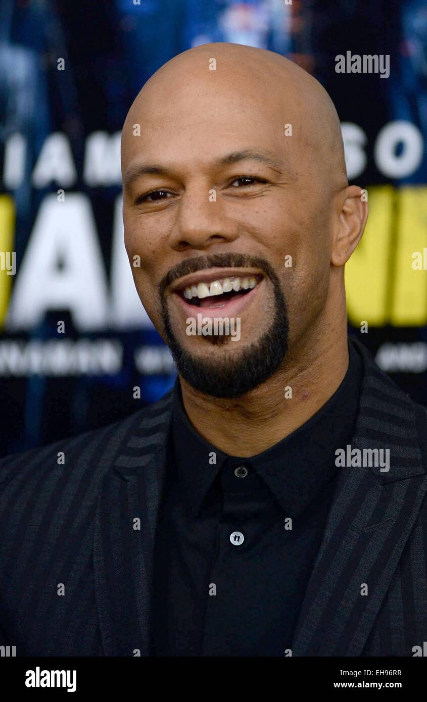 New York, NY, USA. 9th Mar, 2015. Common at arrivals for RUN ALL NIGHT Premiere, AMC Theater at Lincoln Square, New York, NY March 9, 2015. Credit:  Kristin Callahan/Everett Collection/Alamy Live News Stock Photo