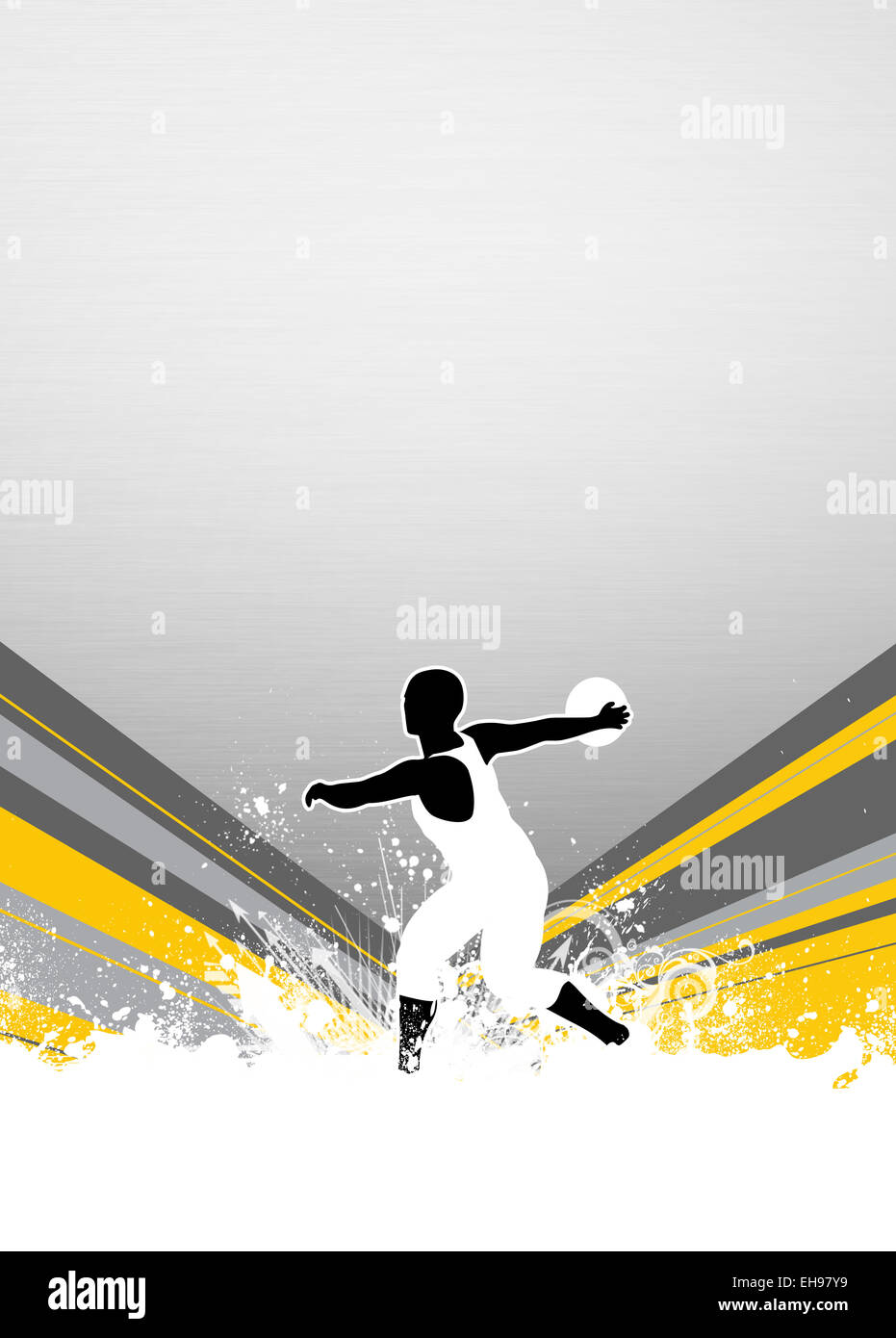 Discus Throw sport invitation advert background with empty space Stock