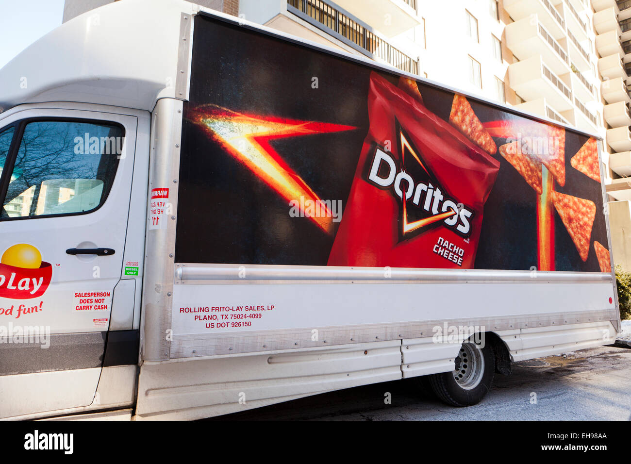 Doritos tortilla chips delivery truck - USA Stock Photo