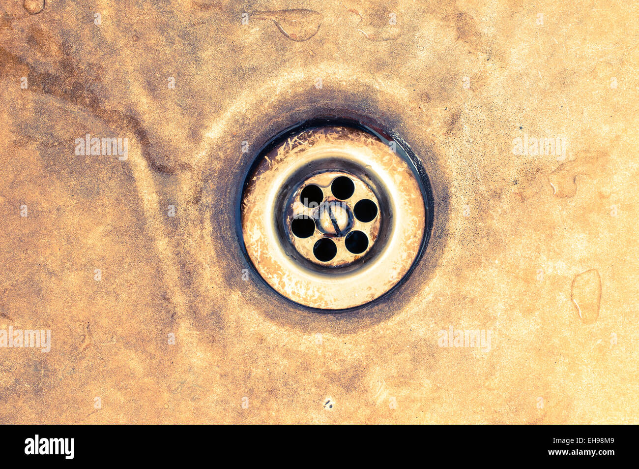 Drain Old Rusty Sink For Background Stock Photo 79495033