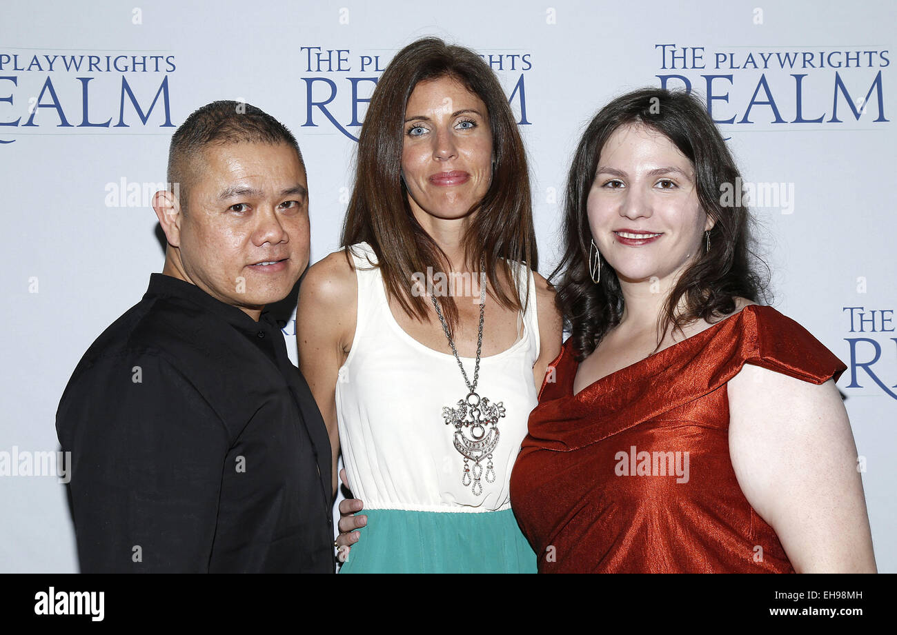 Opening night of My Manana Comes at the Playwrights Realm - After Party Featuring: Chay Yew,Elizabeth Irwin,Katherine Kovner Where: New York, New York, United States When: 05 Sep 2014 Stock Photo