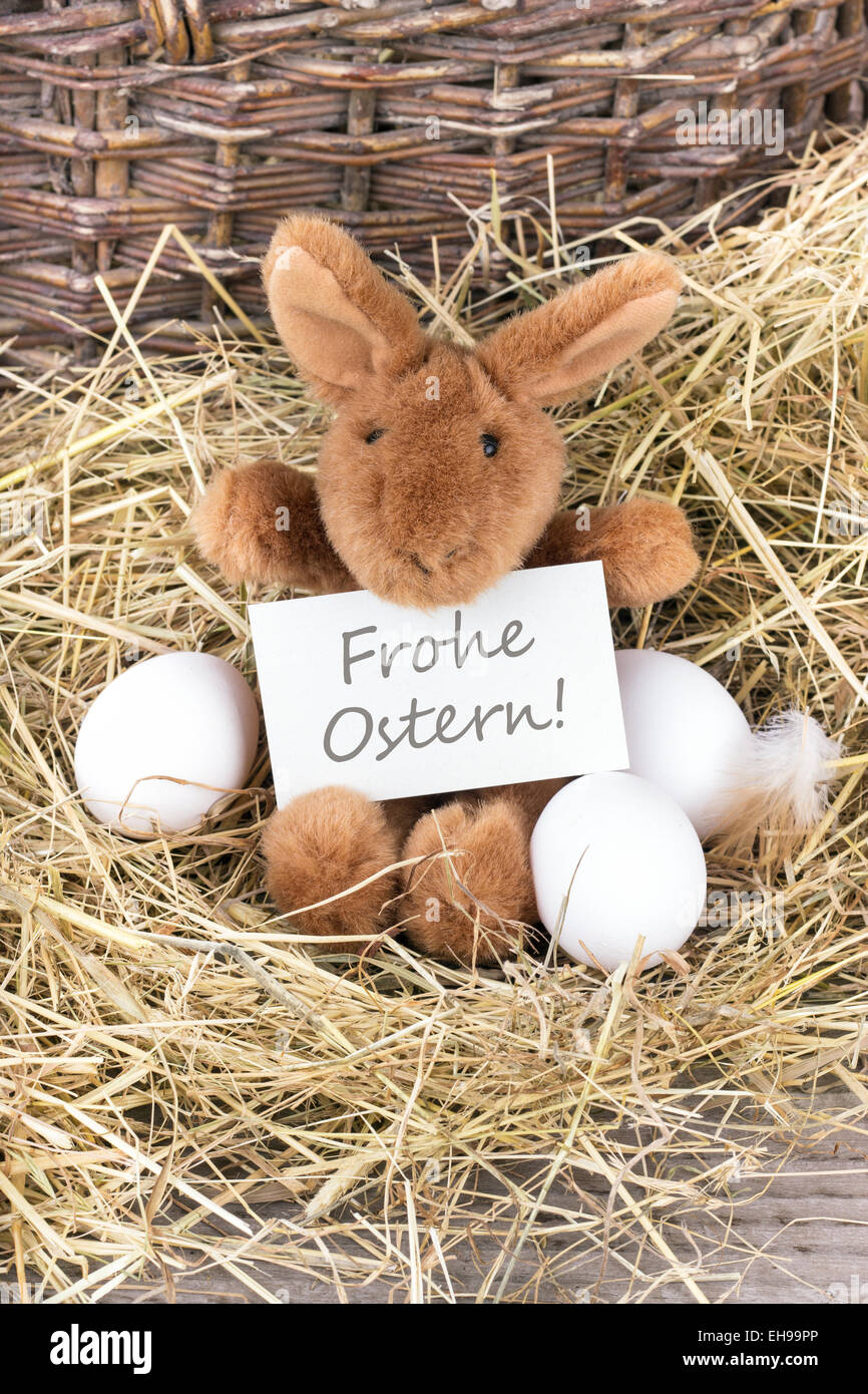 Happy easter card bunny germany hires stock photography and images Alamy