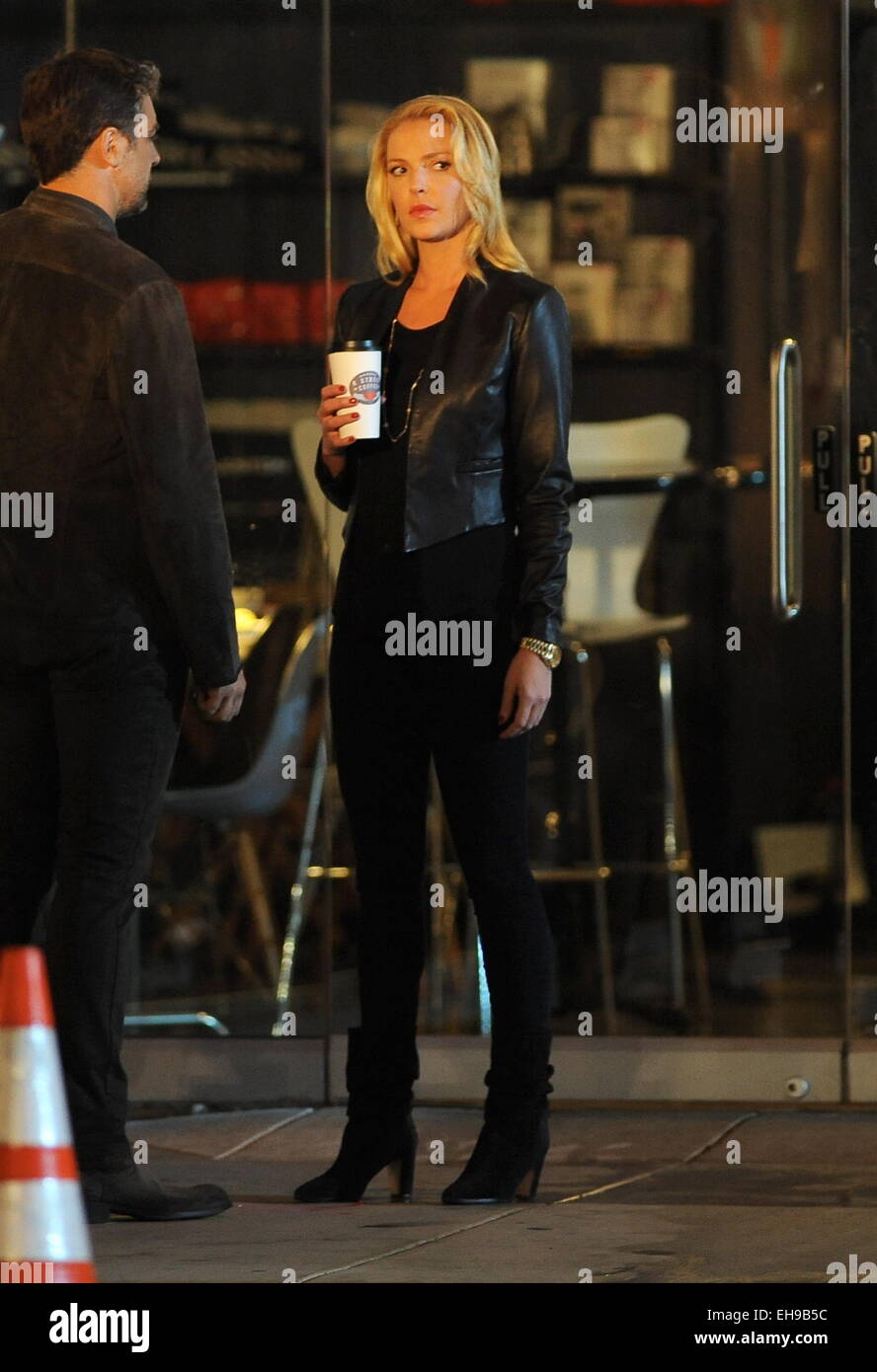 Katherine Heigl Filming Late Night Scenes For Her New Show State Of