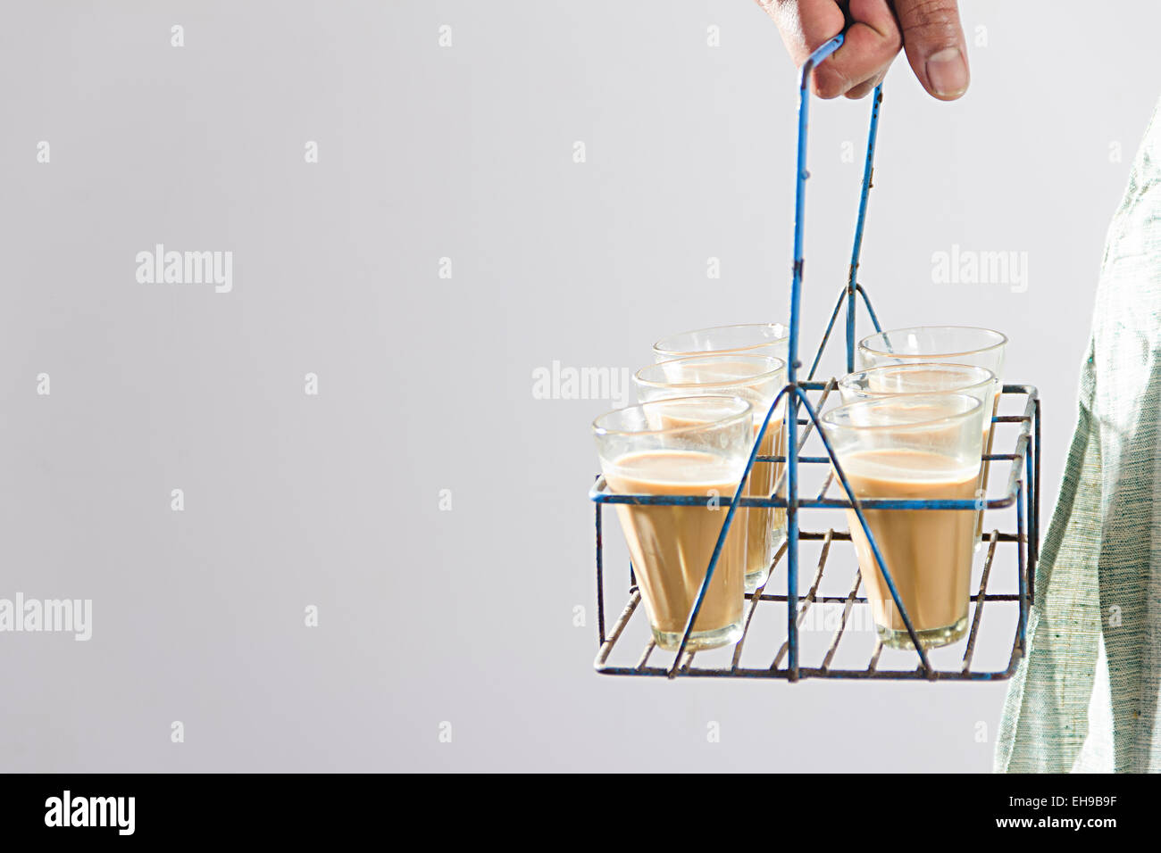 1 Adult man Servant Selling tea Stock Photo