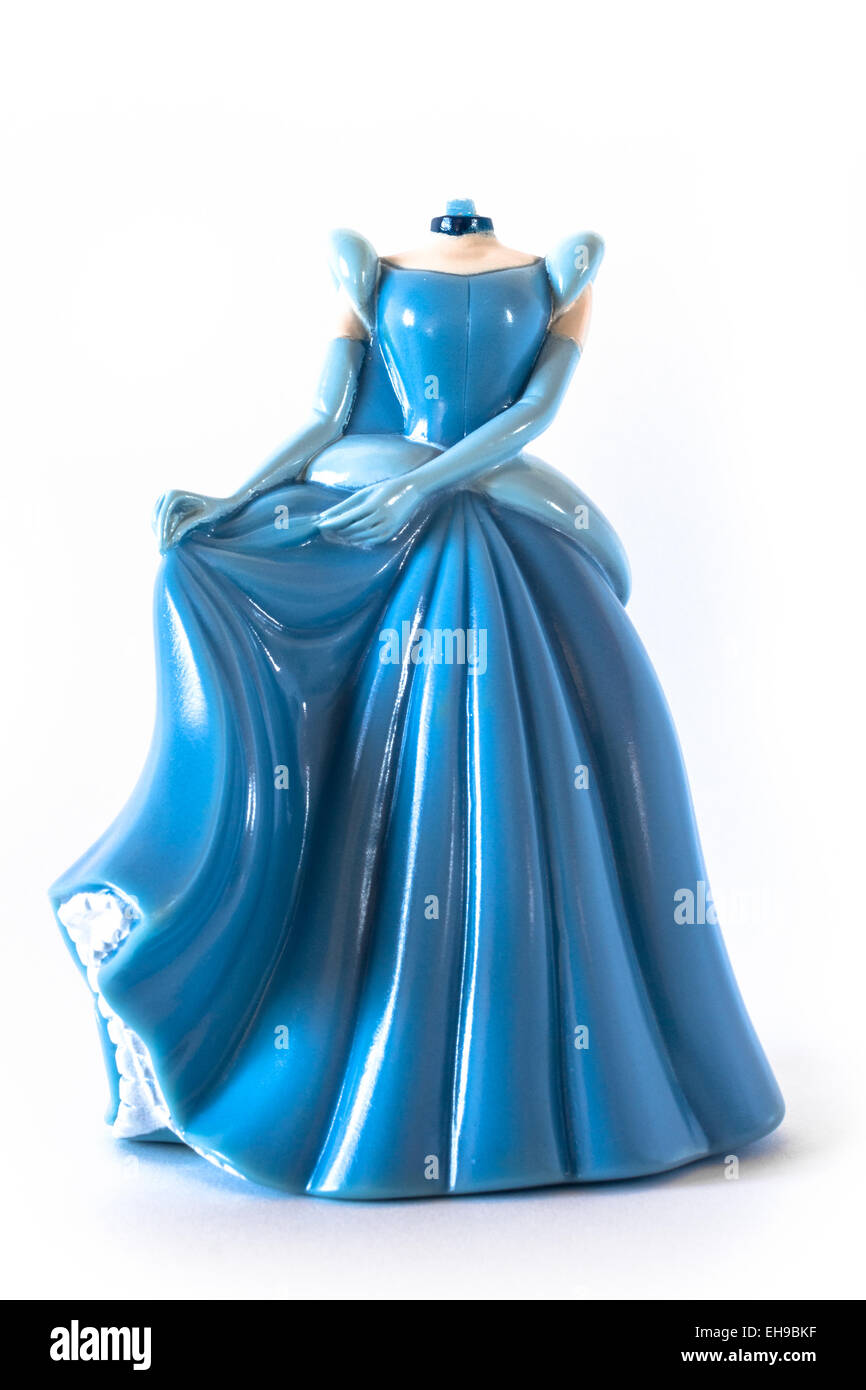 Puppet on a white background of a Cinderella without the head. Stock Photo