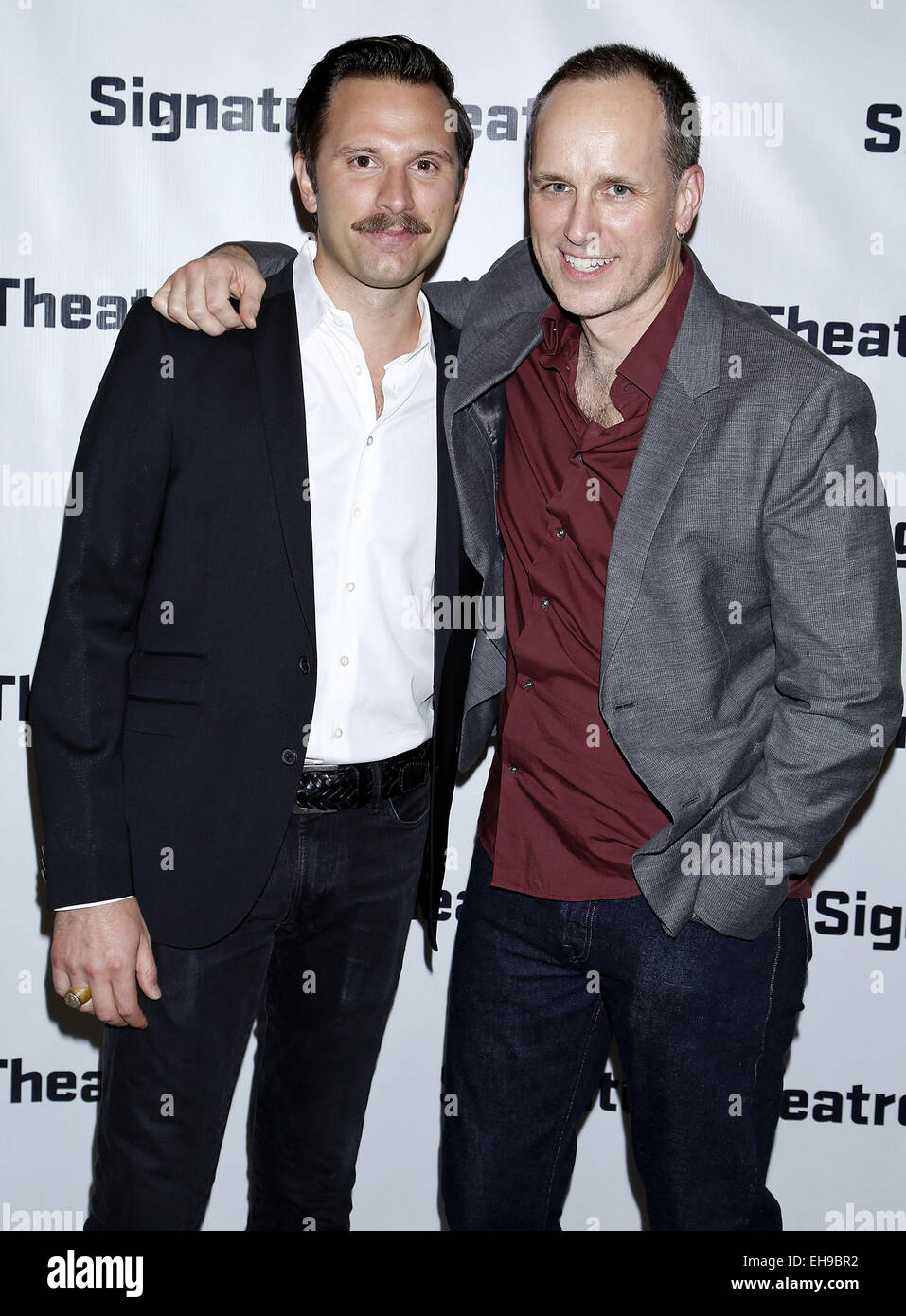 Opening night party for The Wayside Motor Inn at the Signature Theatre - Arrivals. Featuring: Quincy Dunn-Baker,Kelly AuCoin Where: New York, New York, United States When: 05 Sep 2014 Stock Photo