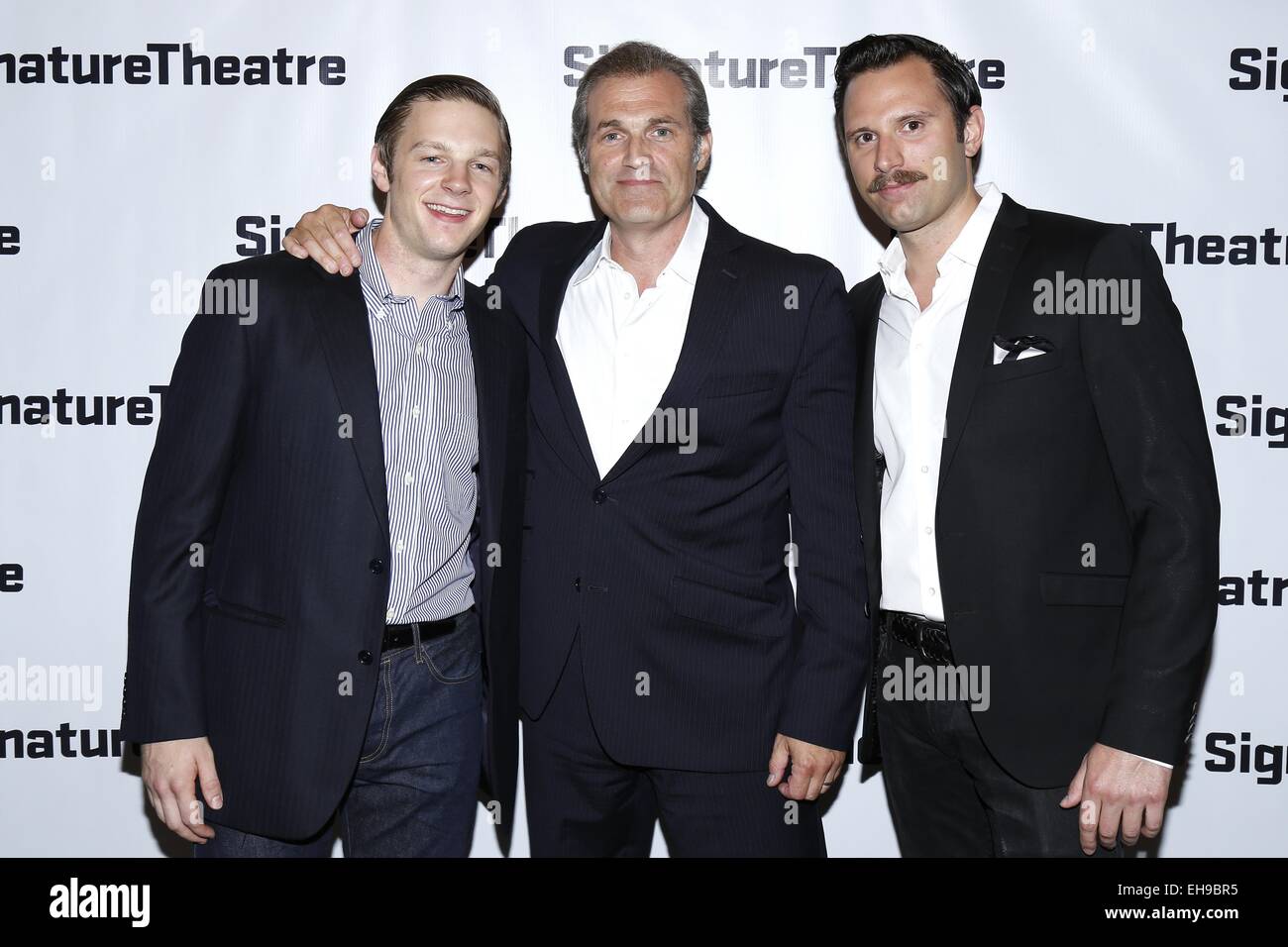 Opening night party for The Wayside Motor Inn at the Signature Theatre - Arrivals. Featuring: Will Pullen,Marc Kudisch,Quincy Dunn-Baker Where: New York, New York, United States When: 05 Sep 2014 Stock Photo