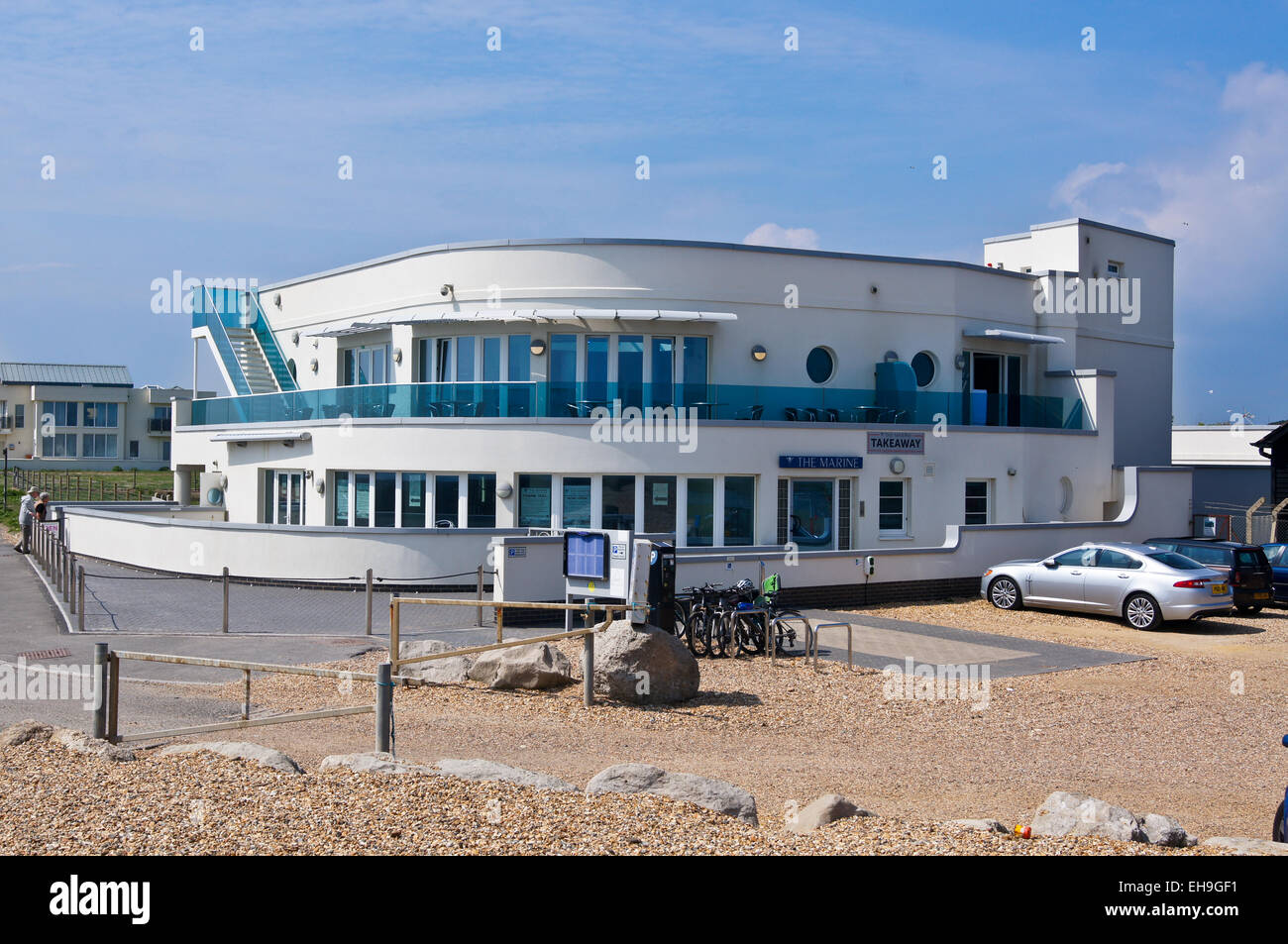 Marine Café, Milford on Sea, Hampshire, England Stock Photo Alamy