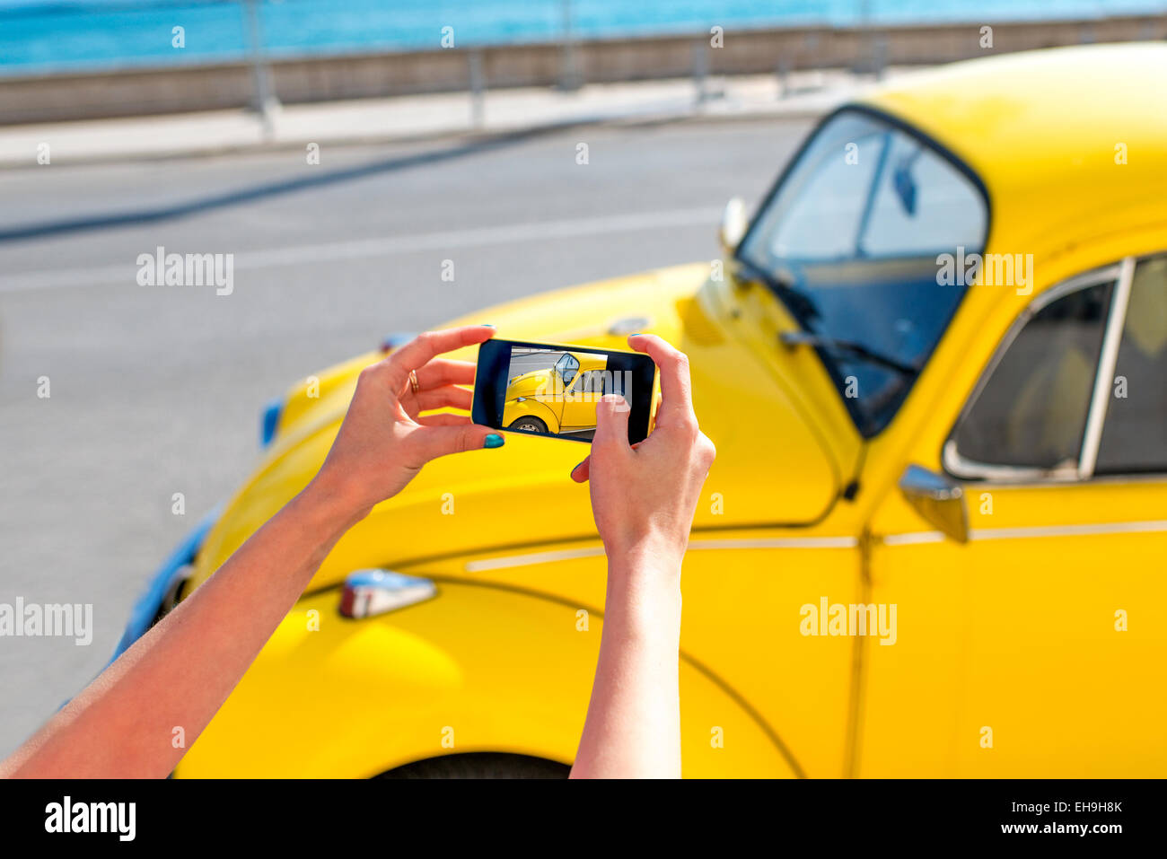 Old yellow car hi-res stock photography and images - Alamy