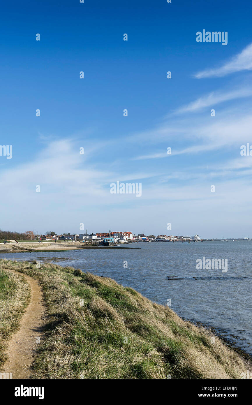 The town of Burnham on Crouch on the banks of the River Crouch in Essex. Stock Photo