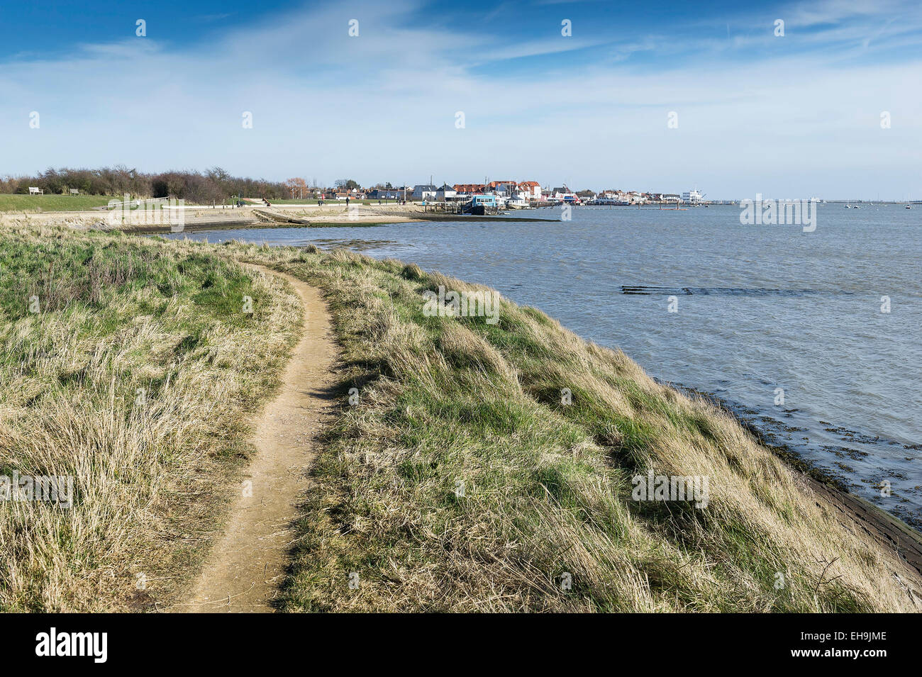 The town of Burnham on Crouch on the banks of the River Crouch in Essex. Stock Photo