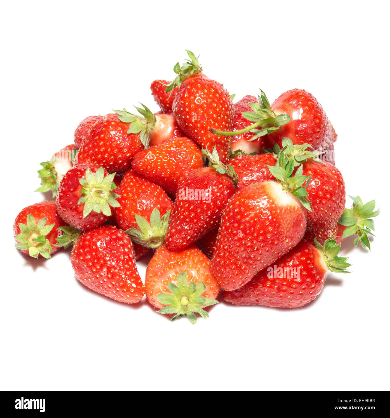 Red strawberries isolated on the white background Stock Photo - Alamy