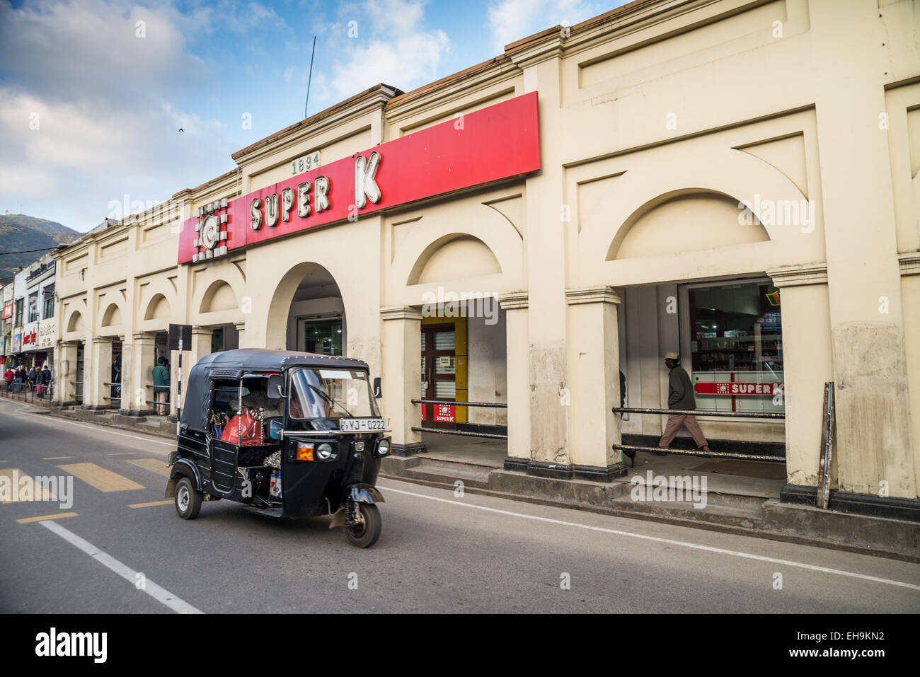 Business district, Nuwaraeliya (Nuwara Eliya), Hill Country, Sri Lanka, Asia Stock Photo