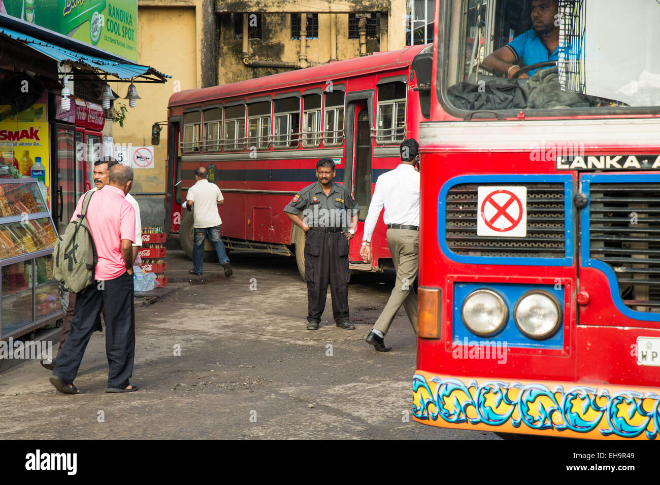 Public buses in central bus terminal in Colombo, Sri Lanka, South Asia Stock Photo Alamy