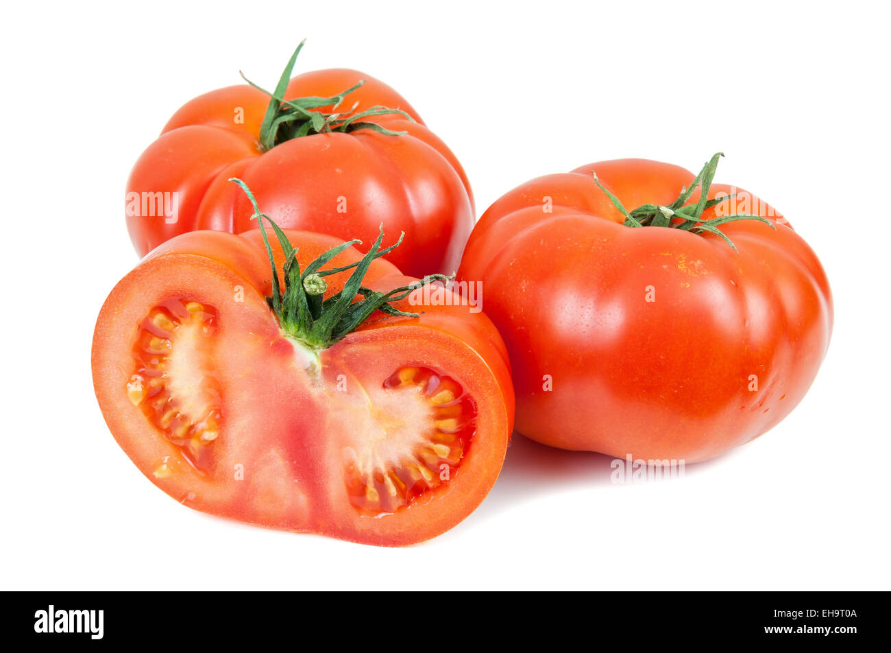 Fresh tomatoes isolated on white background with clipping path Stock ...