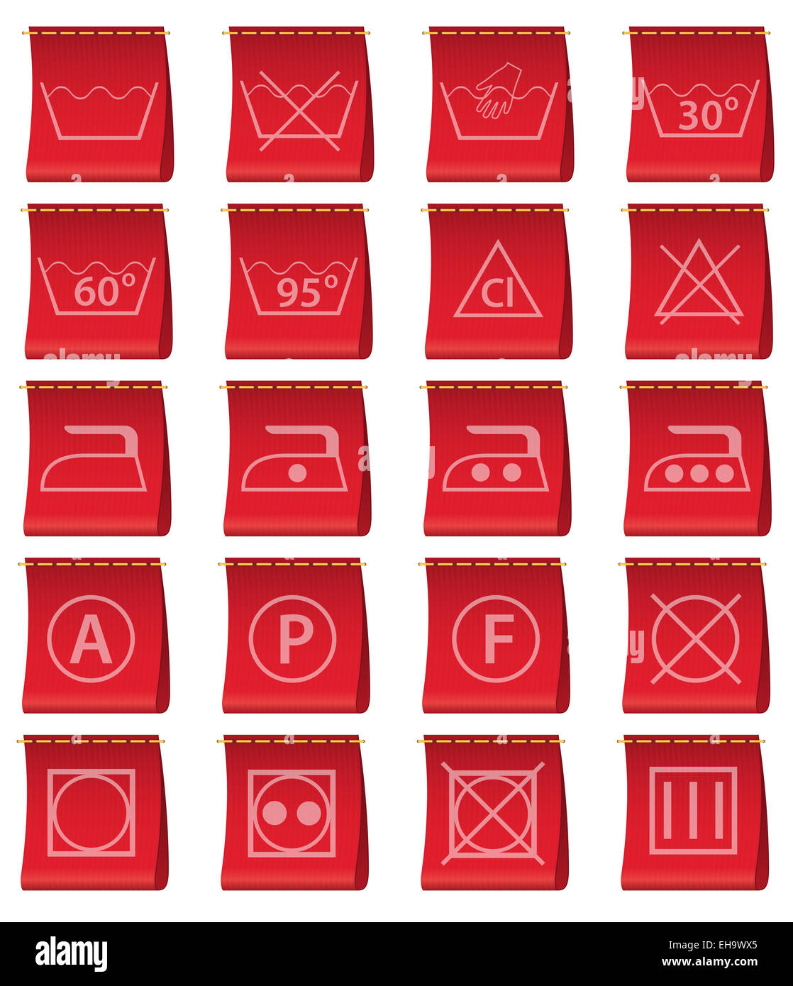 labels for clothing with the leadership of wash illustration isolated ...