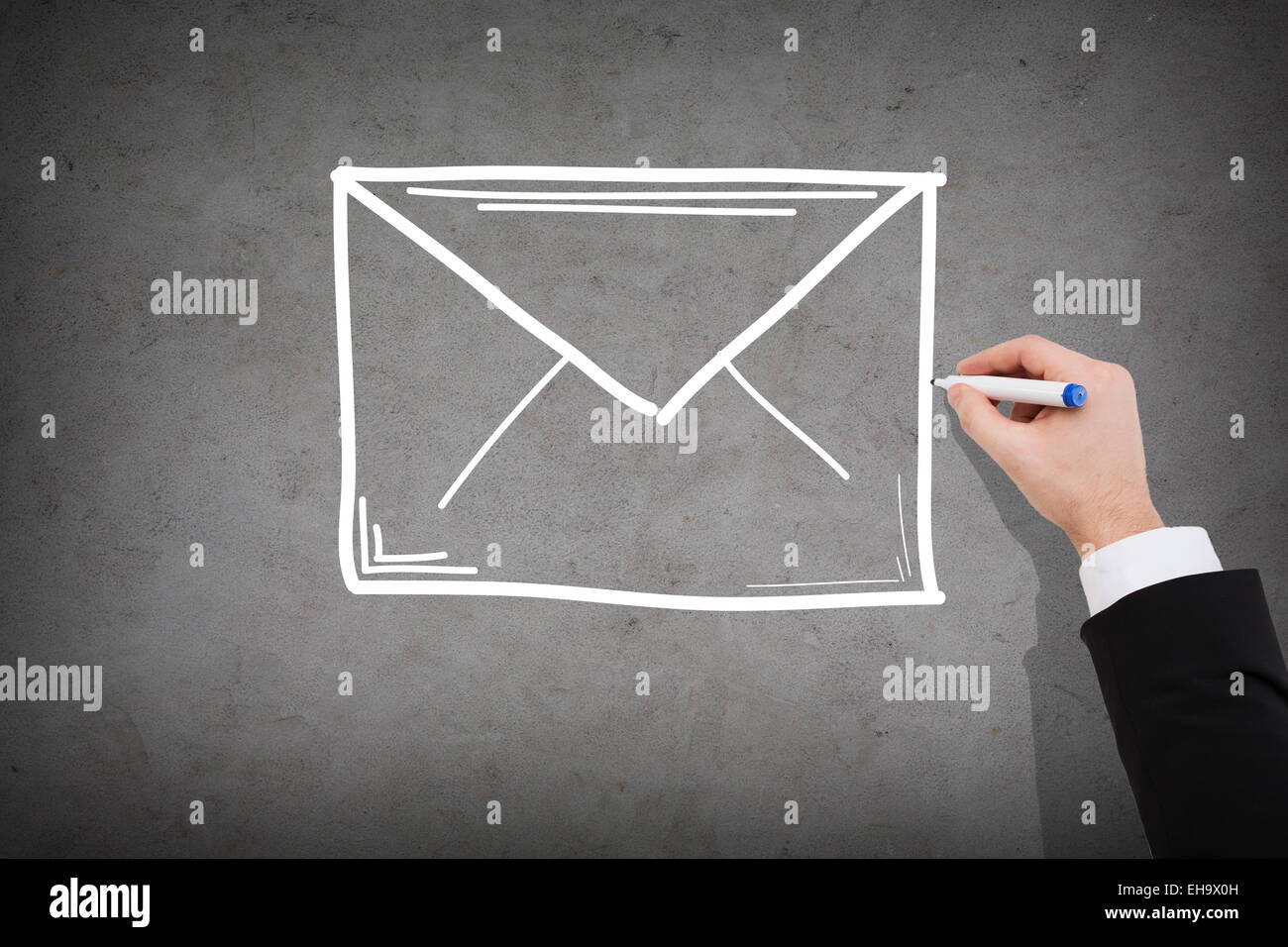 Drawing email envelope letter hi-res stock photography and images - Alamy