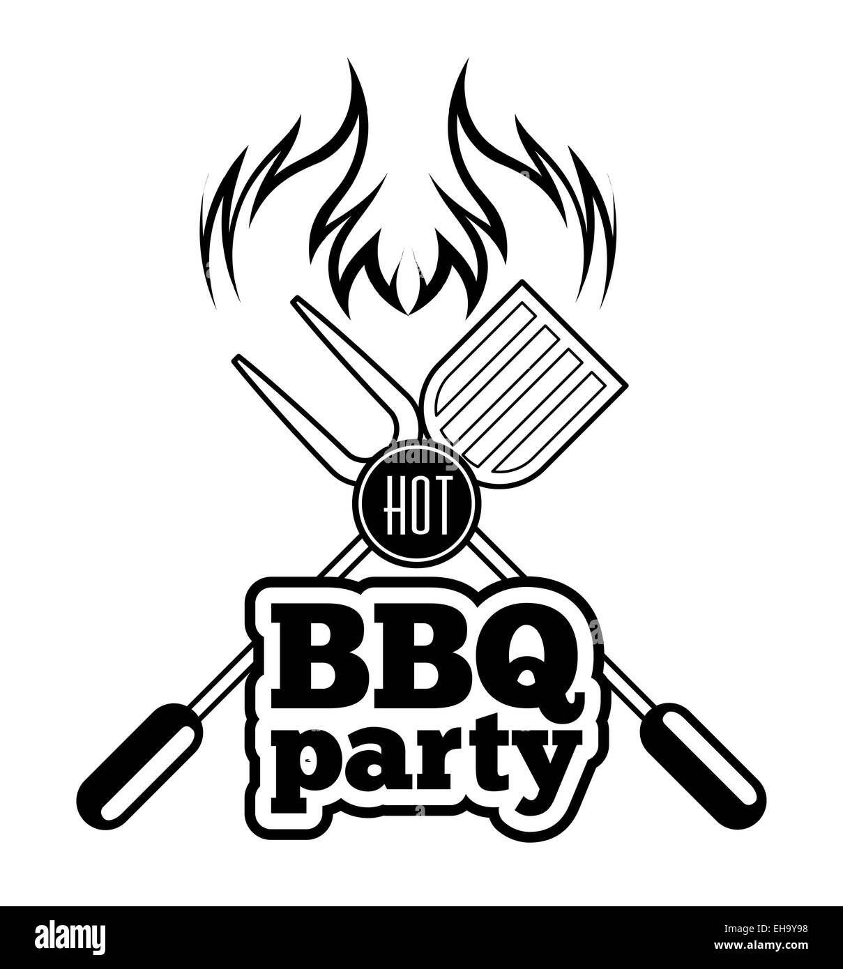Barbecue party invitation design template hires stock photography and