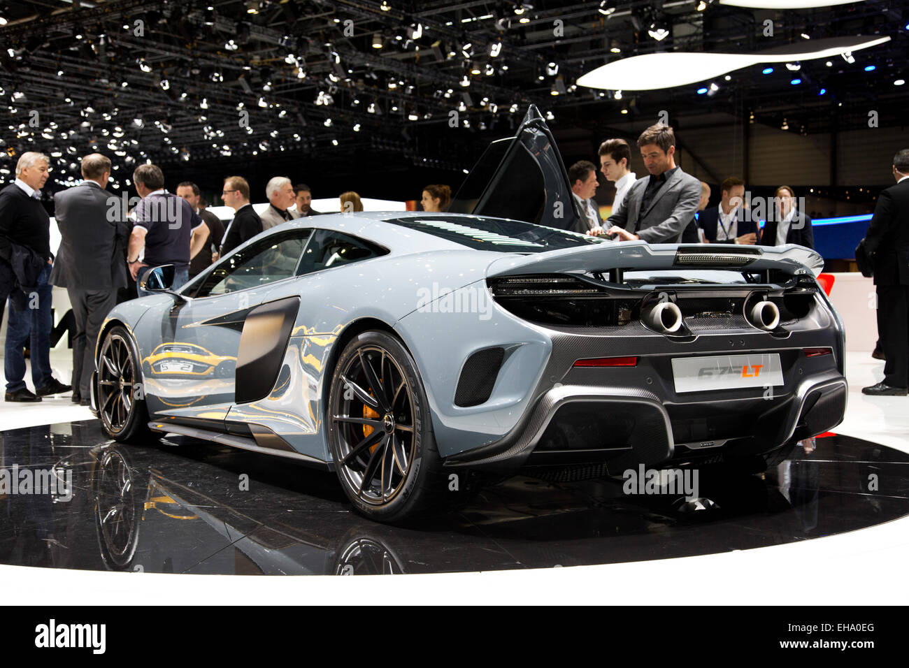 McLaren 675LT at the Geneva motor show 2015 Stock Photo