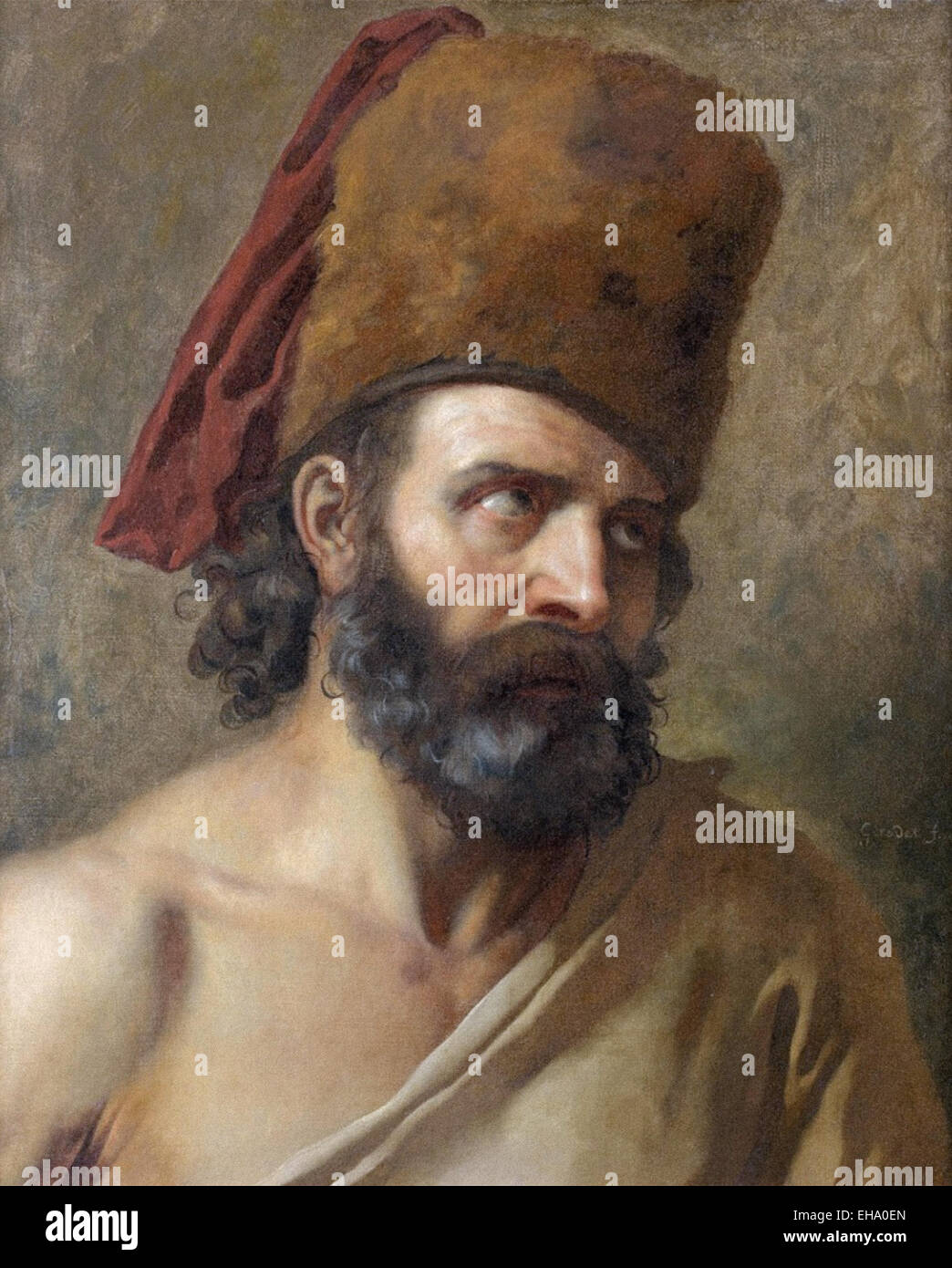 Anne-Louis Girodet de Roussy-Trioson  Portrait of a Bearded Man Stock Photo