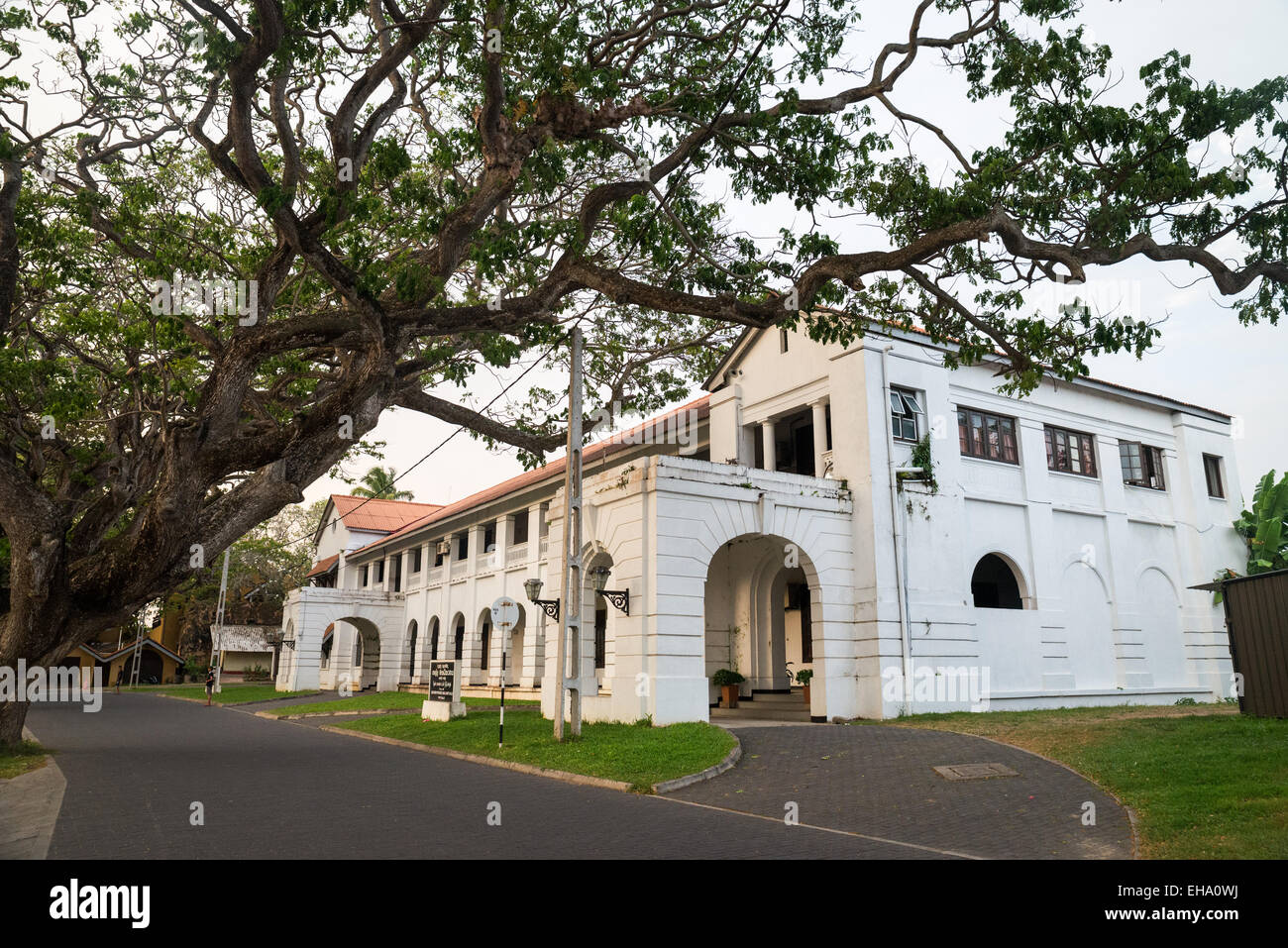 Colonial houses in Fort Galle, Sri Lanka, Asia Stock Photo