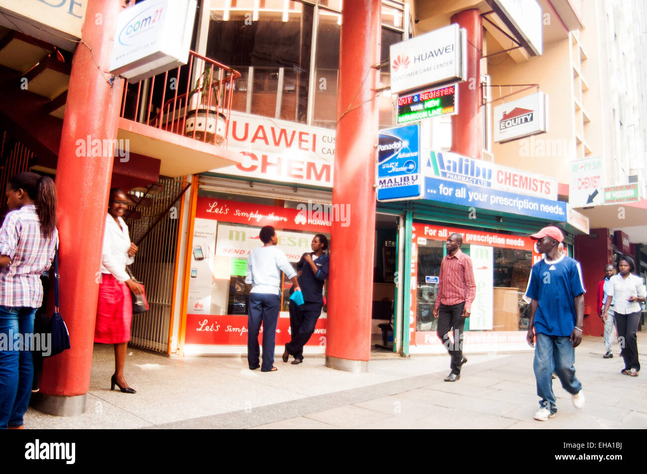 Standard Street scene, Nairobi CBD, Kenya Stock Photo Alamy