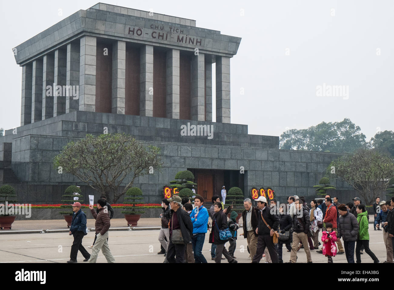 Ho Chi Minh Mausoleum Ha Noi,Hanoi, Vietnam, Stock Photo