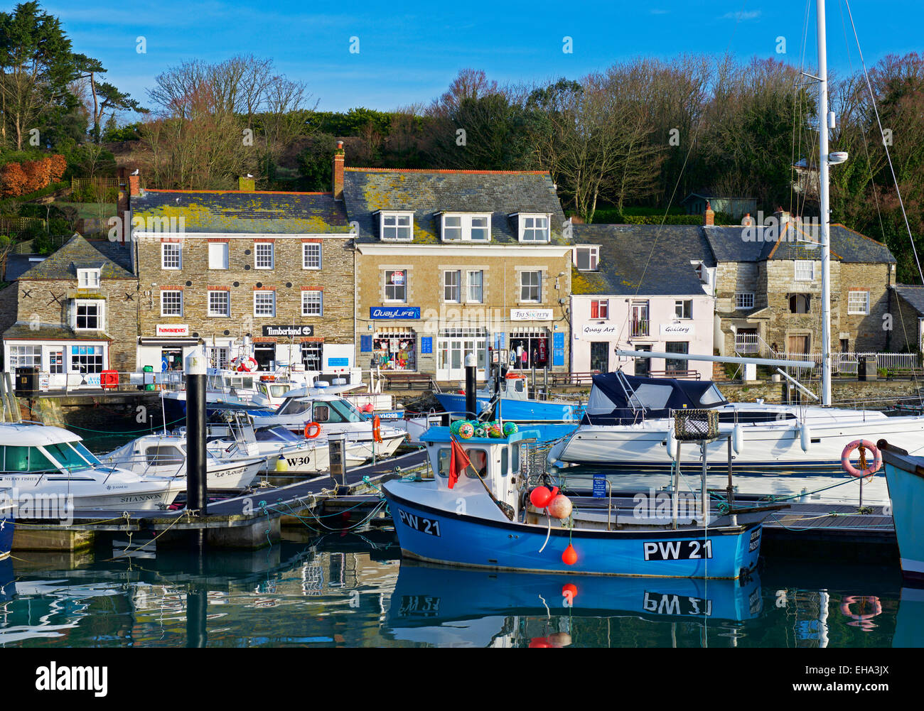Boats in the harbour, Padstow, Cornwall, England UK Stock Photo Alamy
