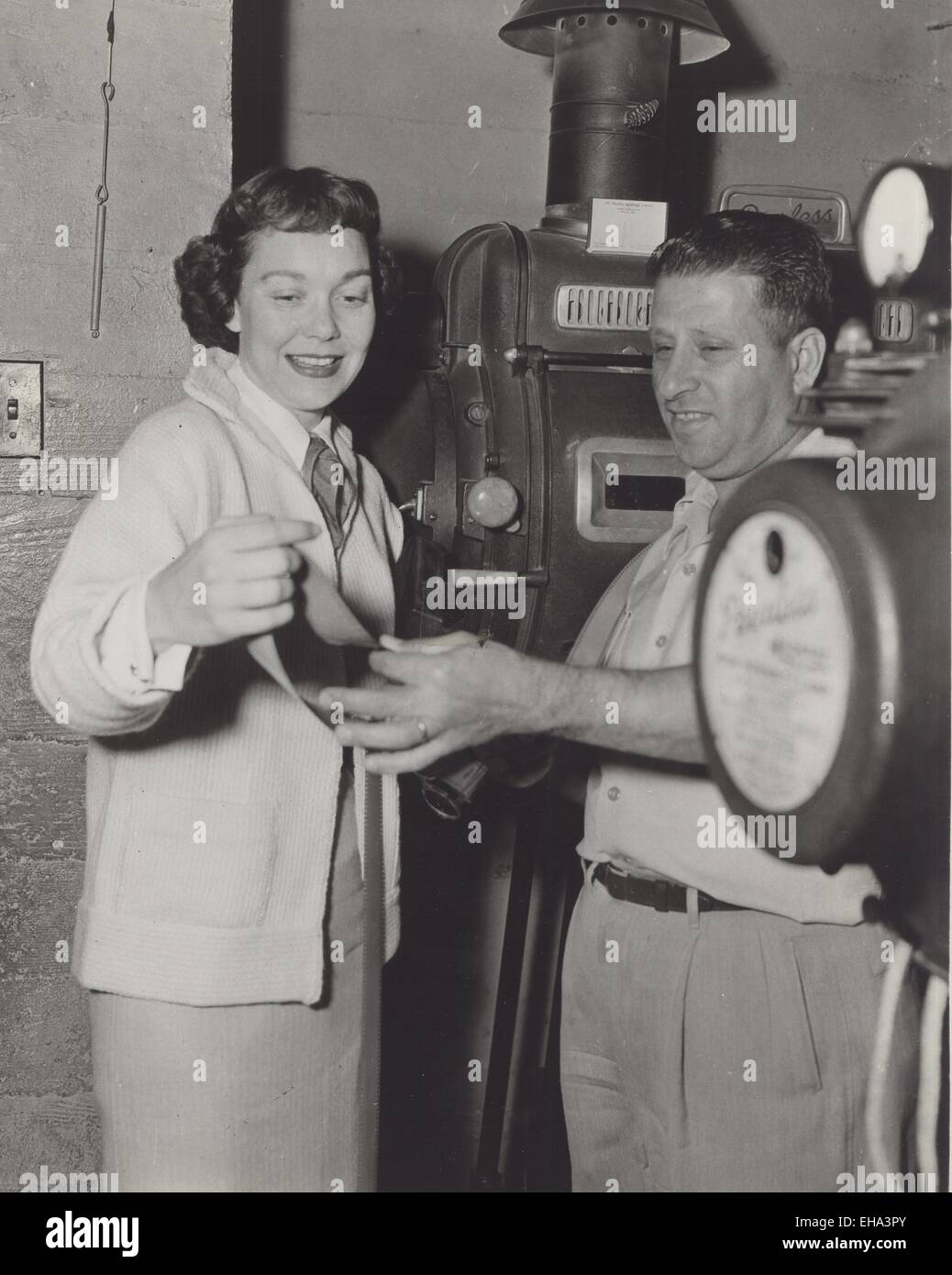 JANE WYMAN looking over first rushes on her production Jane Wyman's ...