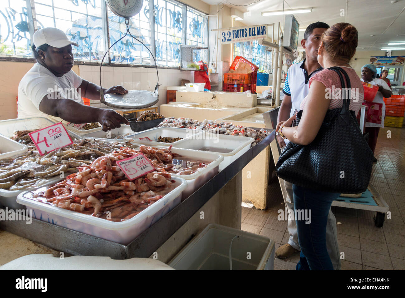Seafood market in Panama City Panama Stock Photo Alamy