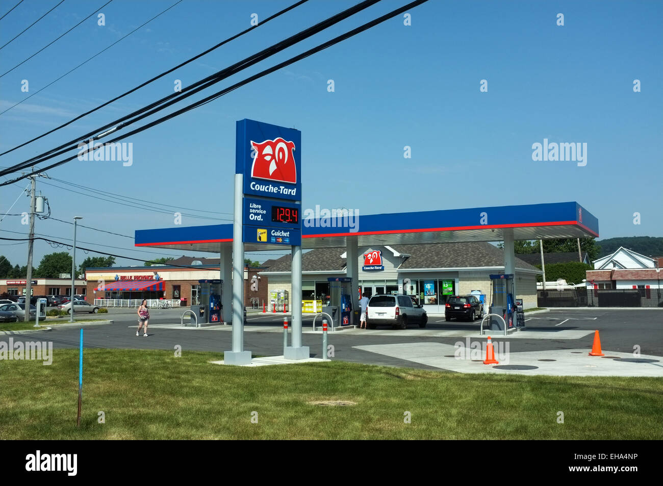 A Couche-Tard gas station in Saint-Basile-Le-Grand, Que Stock Photo - Alamy