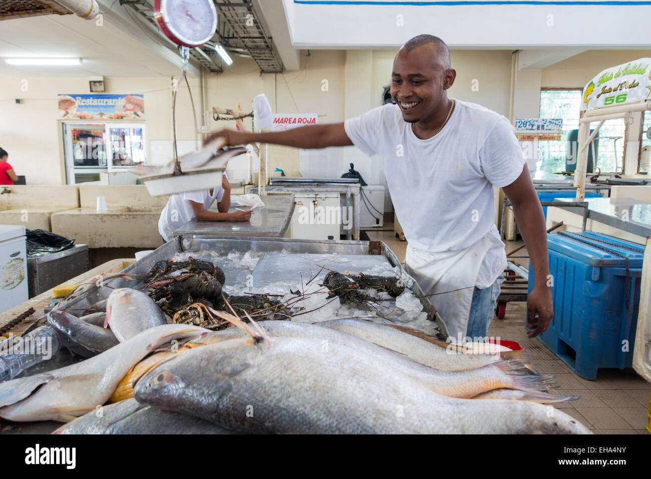 Seafood market in Panama City Panama Stock Photo Alamy
