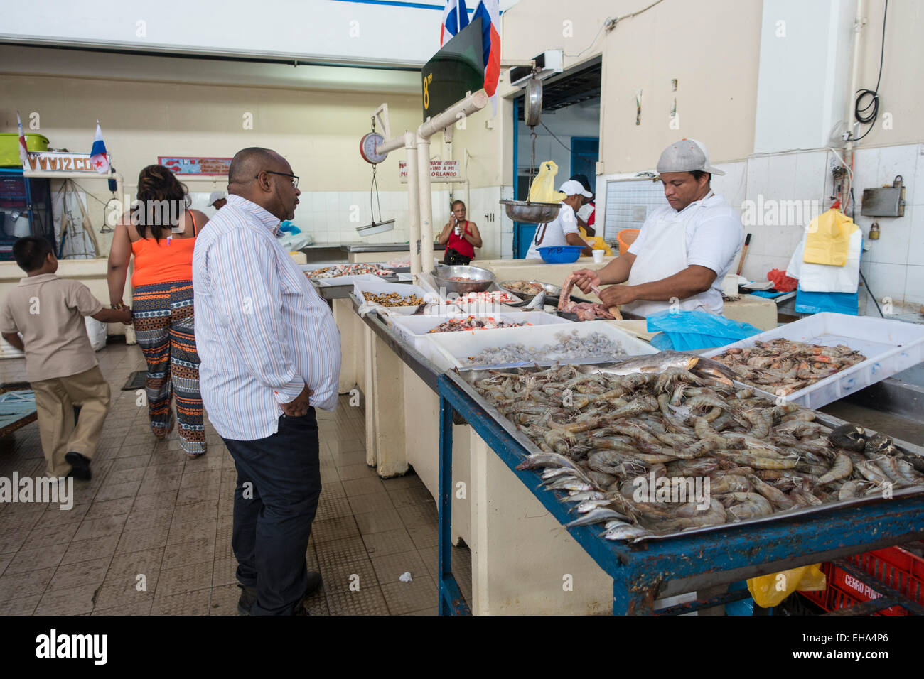 Seafood market in Panama City Panama Stock Photo
