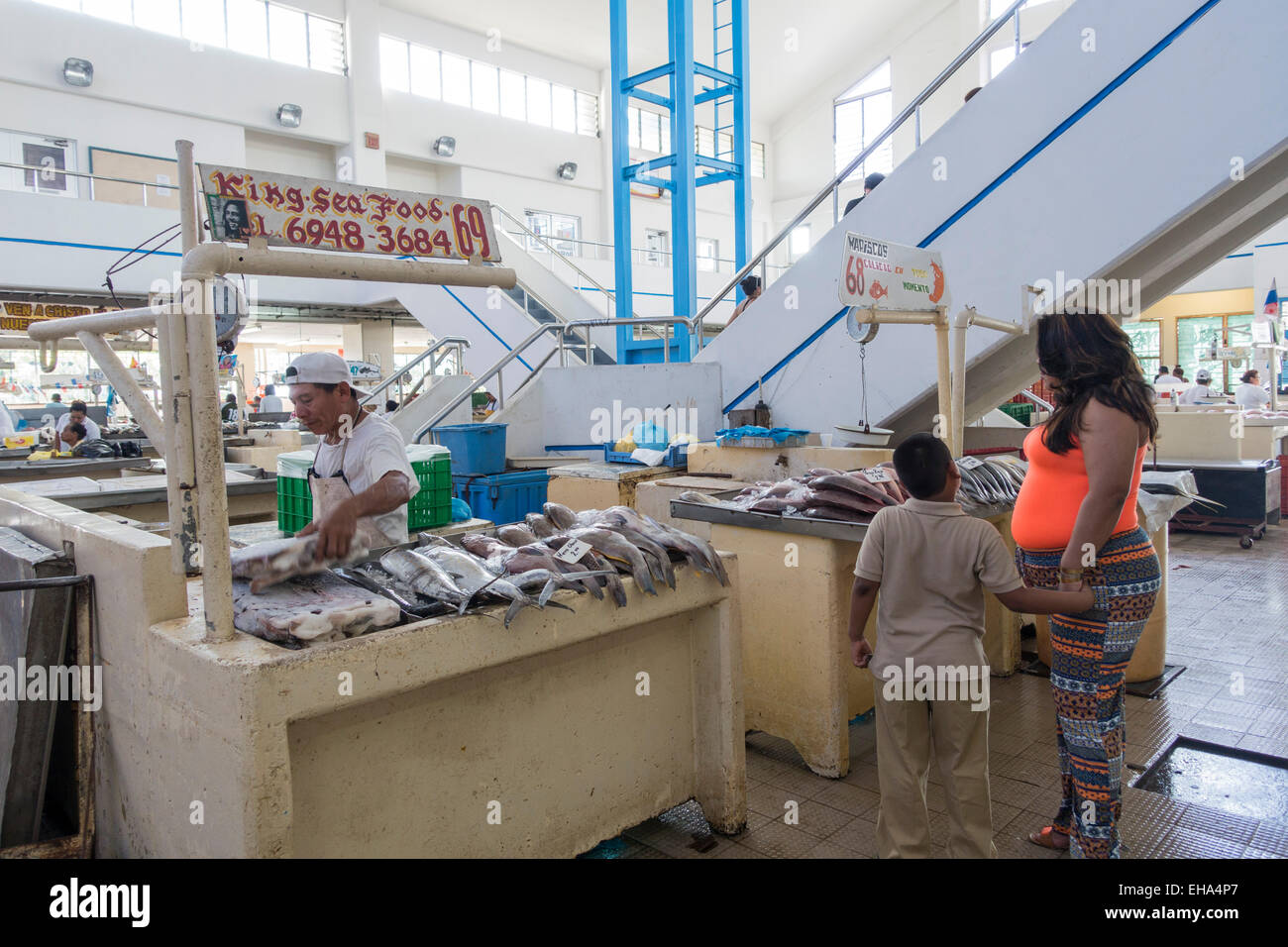 Seafood market in Panama City Panama Stock Photo