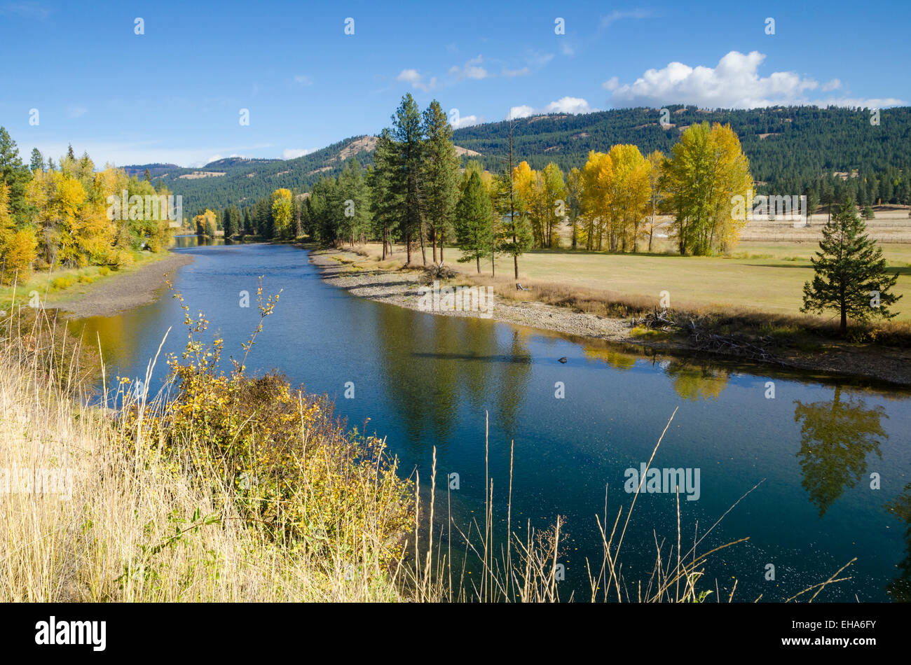 Kettle River in Autumn, near Rock Creek, Boundary Region, Kootenay
