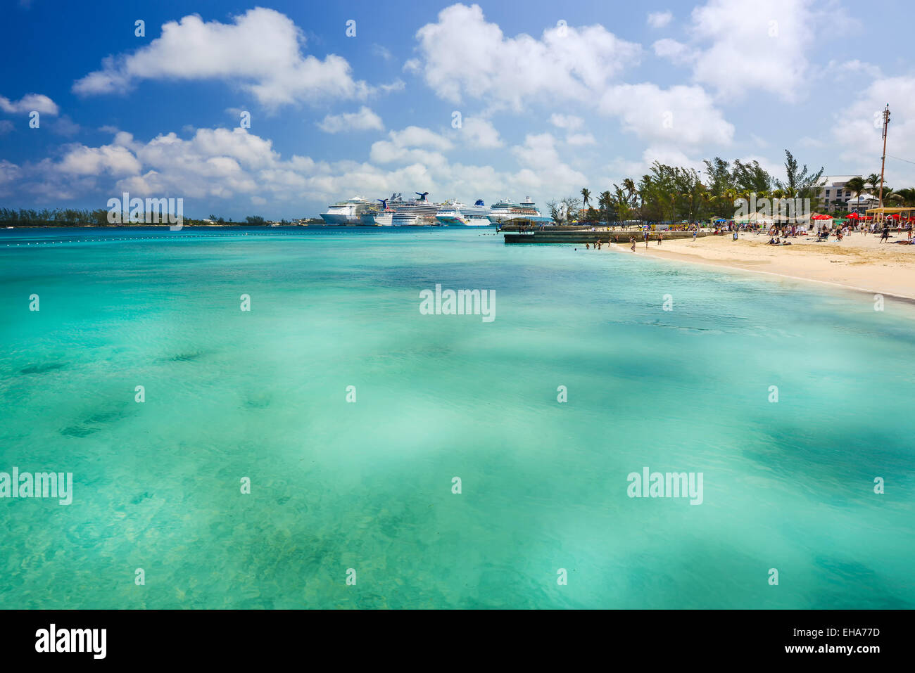 Nassau Bahamas Private Beach Stock Photo Alamy