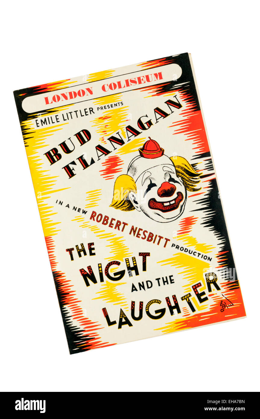 Programme for 1946 production of Bud Flanagan in The Night and the Laughter at the London Coliseum. Stock Photo