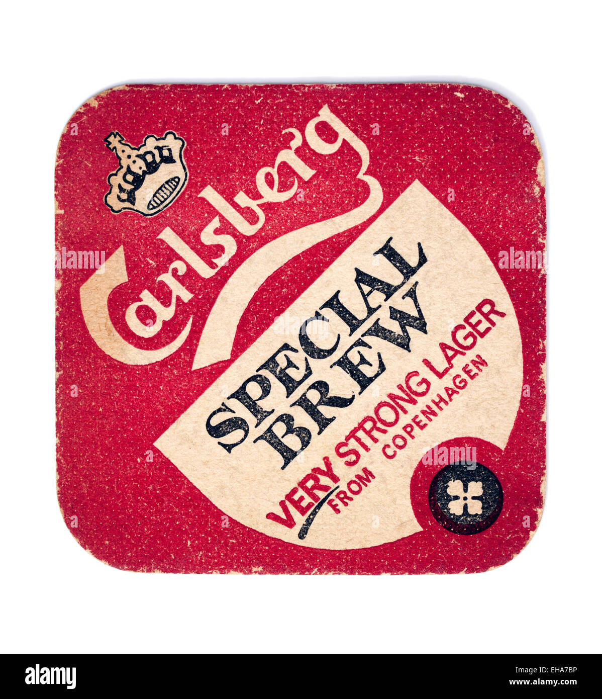 Vintage Beermat Advertising Carlsberg Special Brew Beer Stock Photo