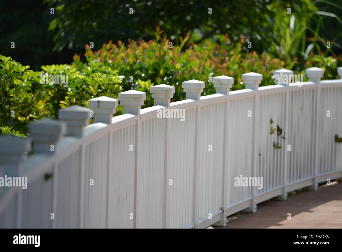 White Picket Fence Stock Photo - Alamy