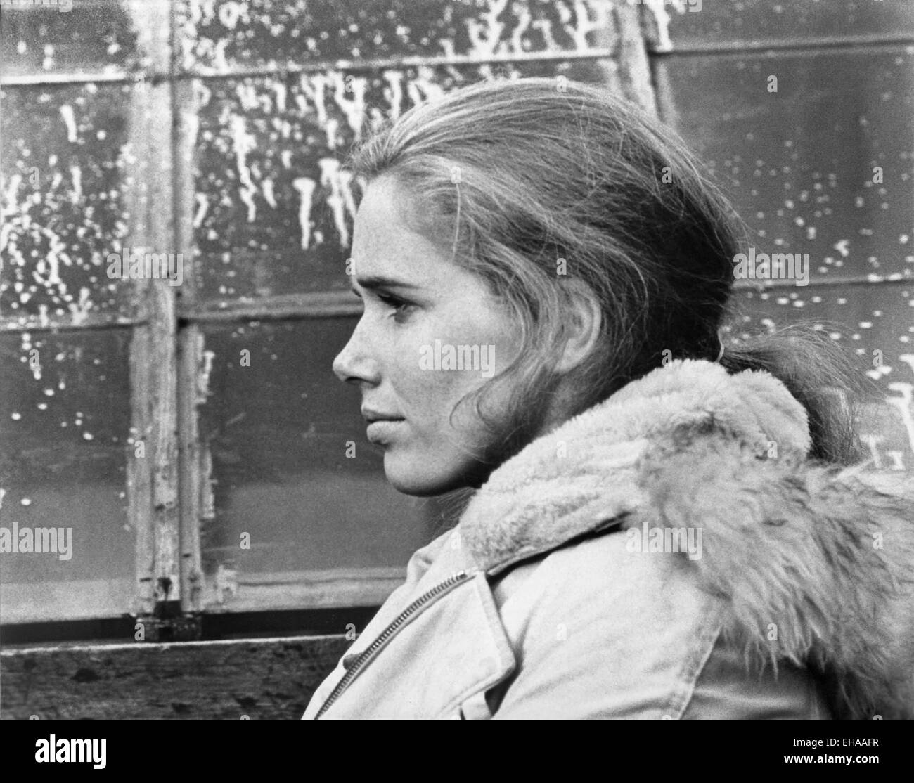 Liv Ullmann, on-set of the Film 'Shame' (aka Skammen), 1968 Stock Photo