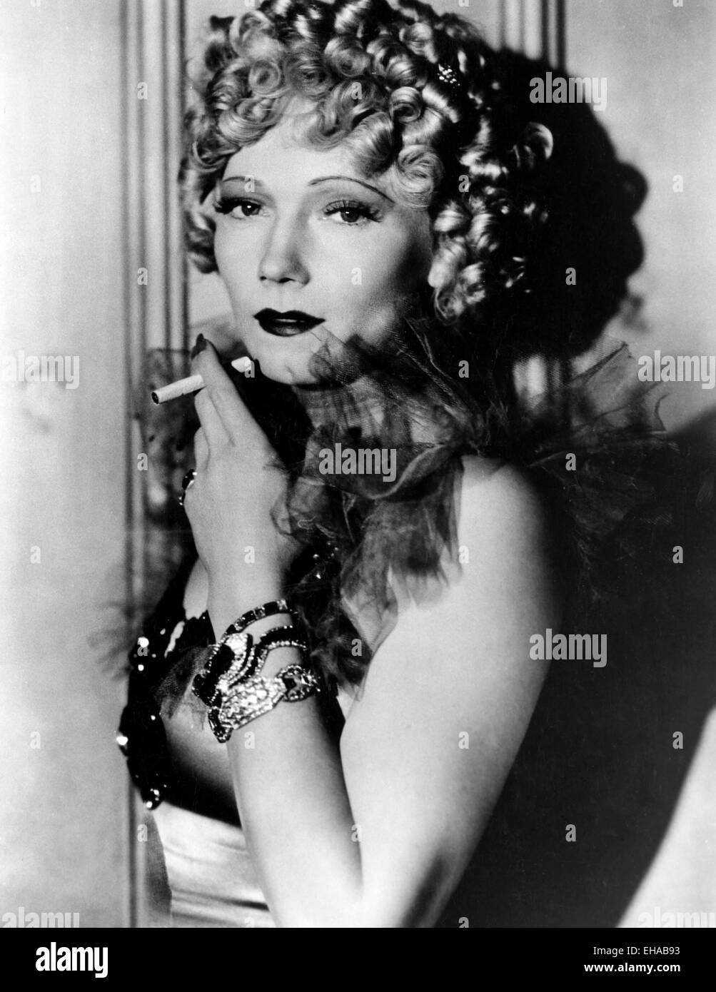 Gilda Gray, Portrait with Cigarette, circa late 1920's Stock Photo