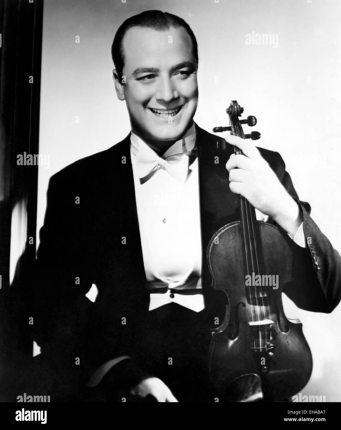 Joe Venuti, Smiling Portrait with Violin, circa 1940 Stock Photo Alamy
