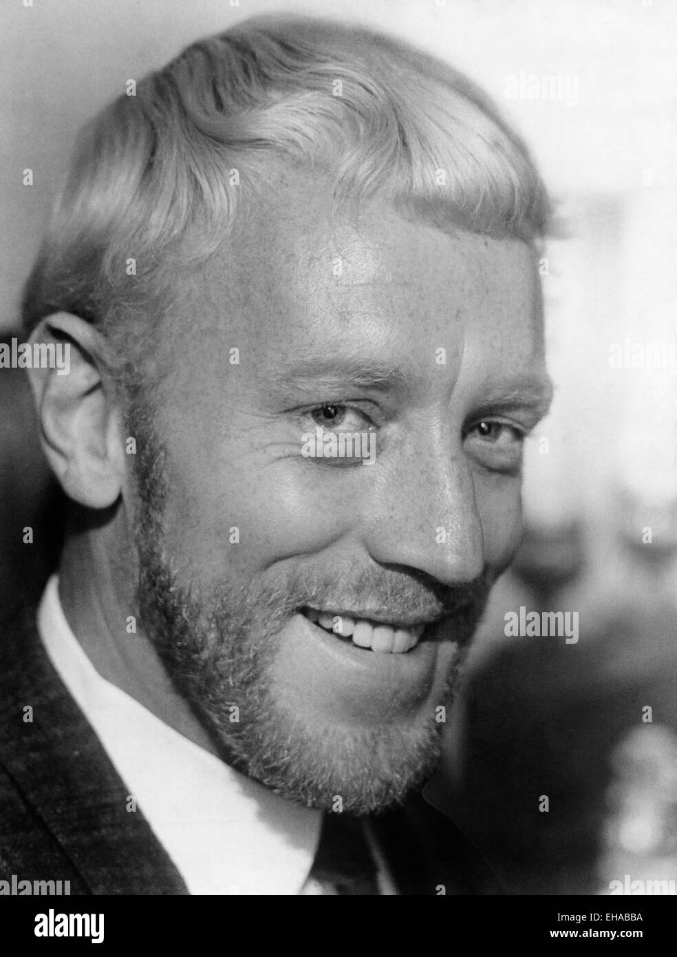 Max Von Sydow, Smiling Portrait, 1967 Stock Photo