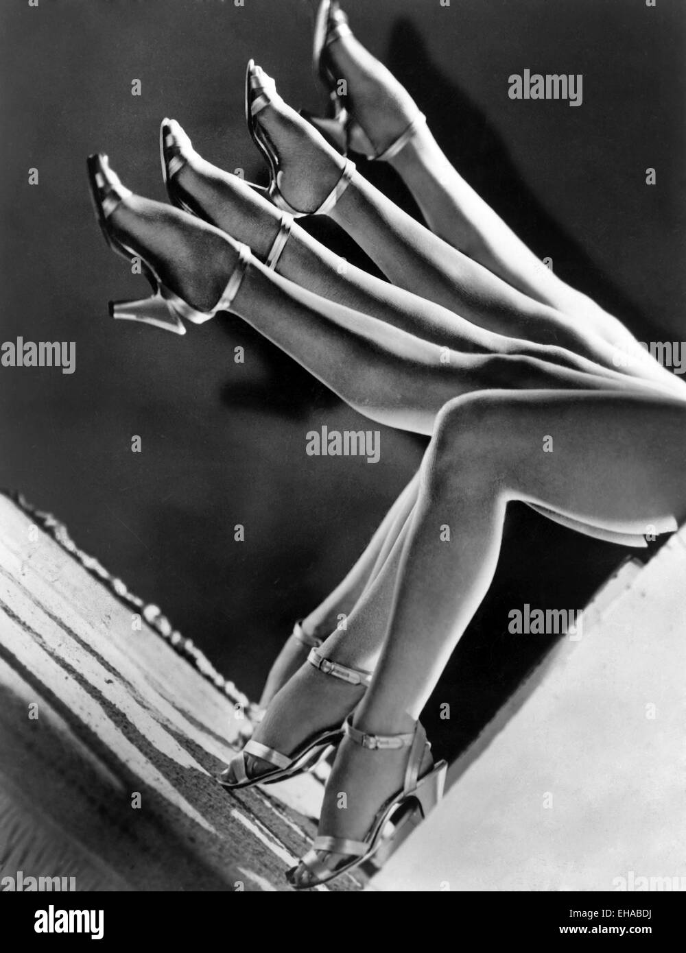 Chorus girls' legs, circa 1930's Stock Photo Alamy