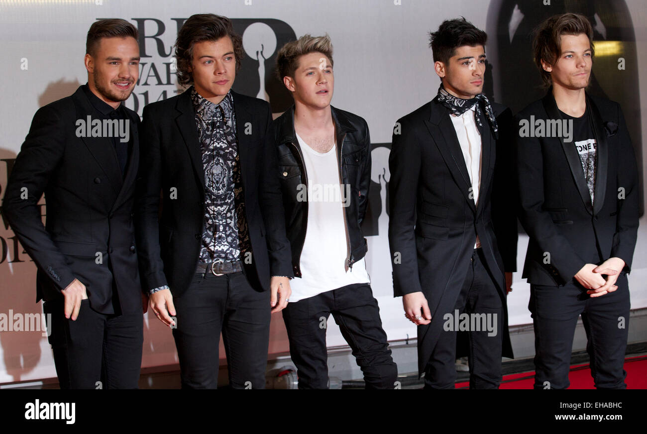 One Direction at the Brit awards Stock Photo