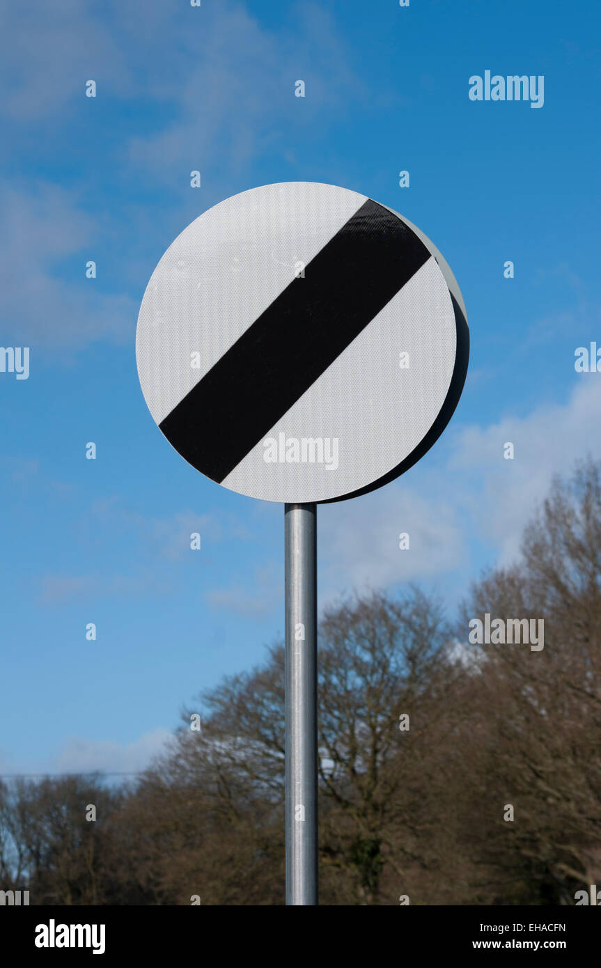 National speed limit UK sign Stock Photo
