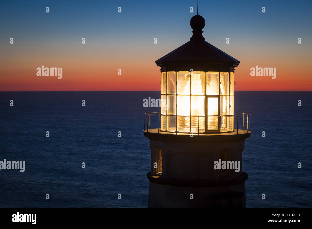 Heceta Head Lighthouse along the Oregon Coast, USA Stock Photo