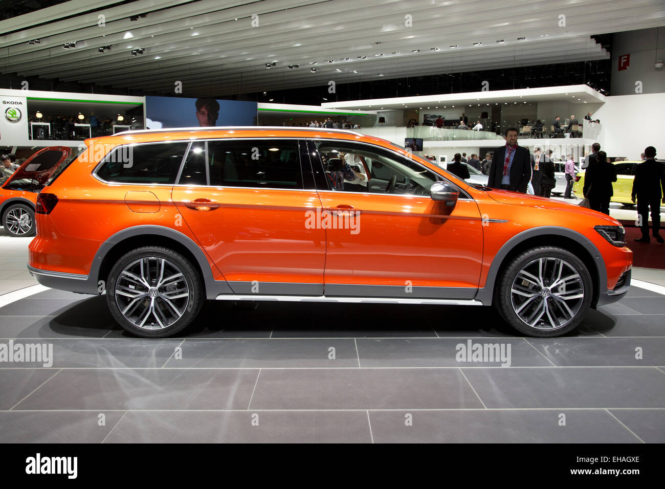 Volkswagen Passat Alltrack at the Geneva motor show 2015 Stock Photo